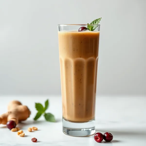 Smoothie au Café Froid avec Gingembre et Haut en Protéines