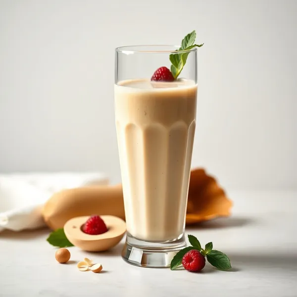 Hochprotein Ingwer Macadamia Milch Smoothie