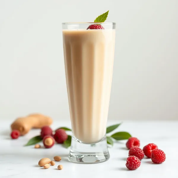 Smoothie au Lait de Pistache et Gingembre Haut en Protéines