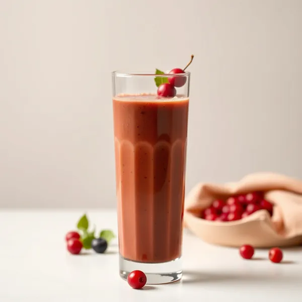 Smoothie de Café Frio com Goji Alto em Proteínas
