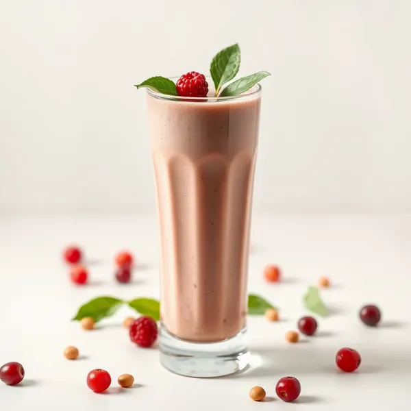 Smoothie au Lait de Pois et Baie Goji Haut en Protéines