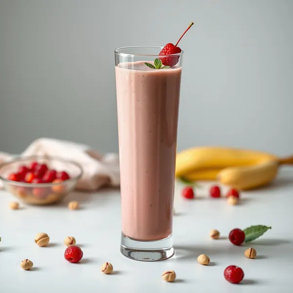 Batido de Leche de Pistacho y Baya Goji Alta en Proteínas