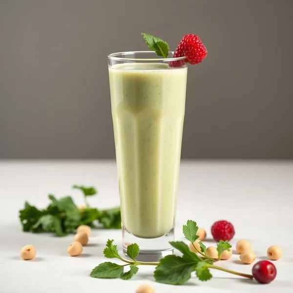 Smoothie di Kale con Latte di Macadamia Alto in Proteine
