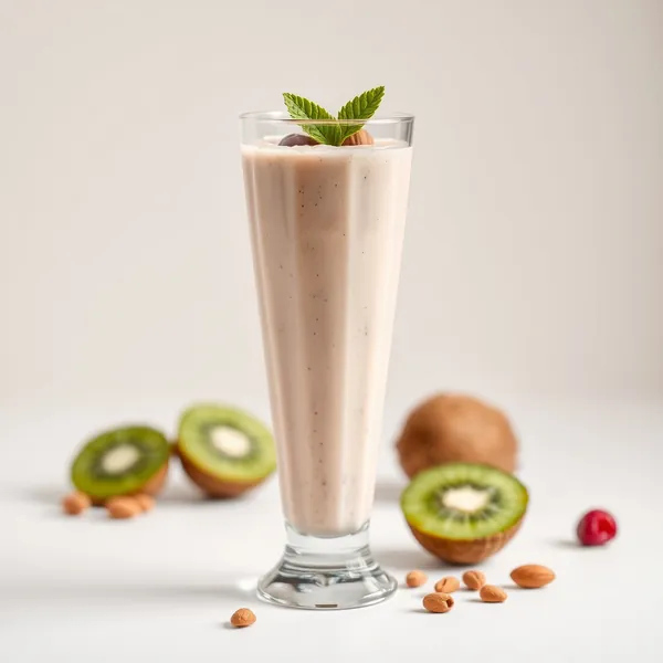 Batido Alto en Proteínas de Kiwi, Almendra y Leche de Coco