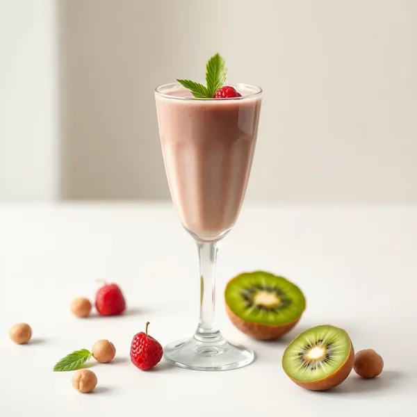 High Protein Kiwi Hazelnut Milk Smoothie