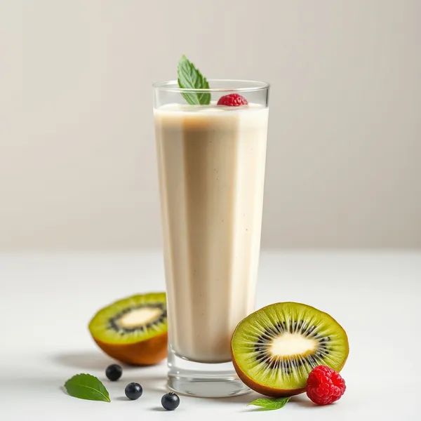 Batido Alto en Proteínas de Kiwi y Leche de Arroz