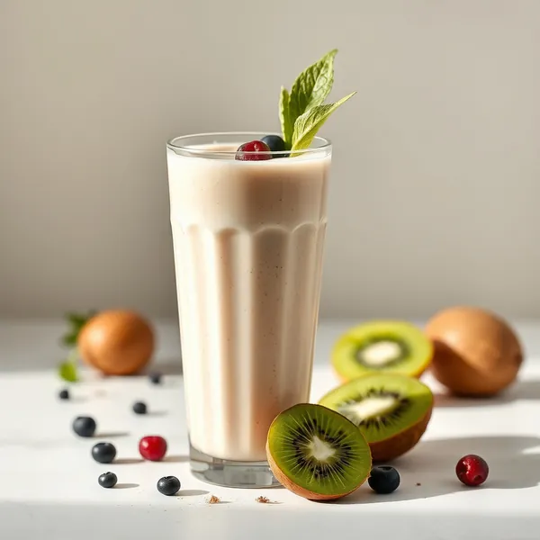 Smoothie Kiwi Lait d'Épeautre Haut en Protéines