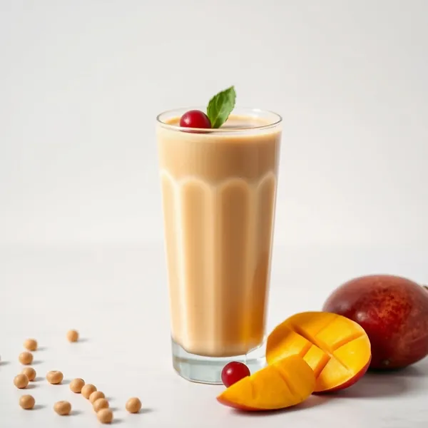 High Protein Mango Pea Milk Smoothie