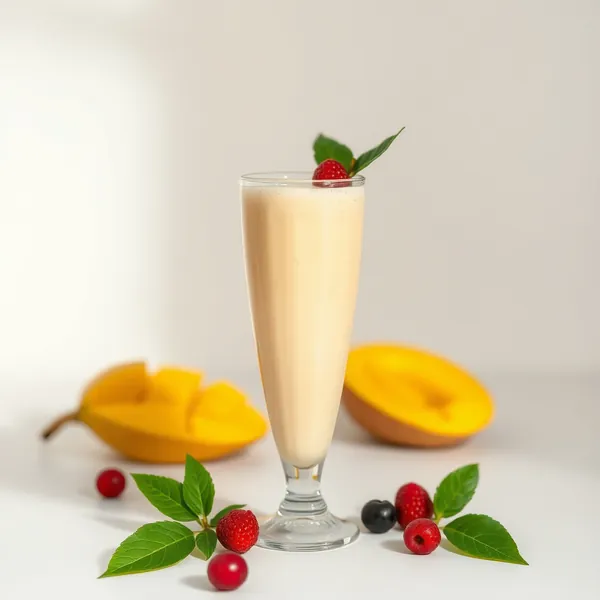 Smoothie de Manga e Arroz Alto em Proteínas