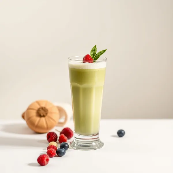 Hochprotein Matcha Macadamia Milch Smoothie