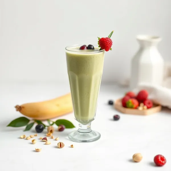 High Protein Matcha Pistachio Milk Smoothie