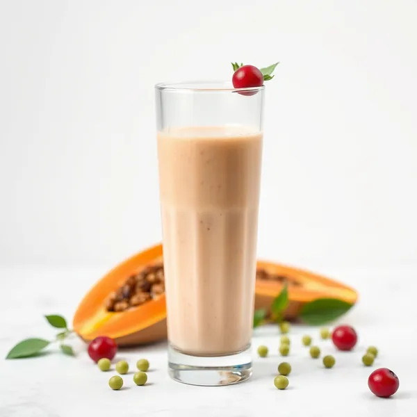 Smoothie Haut en Protéines de Papaye et Lait de Pois