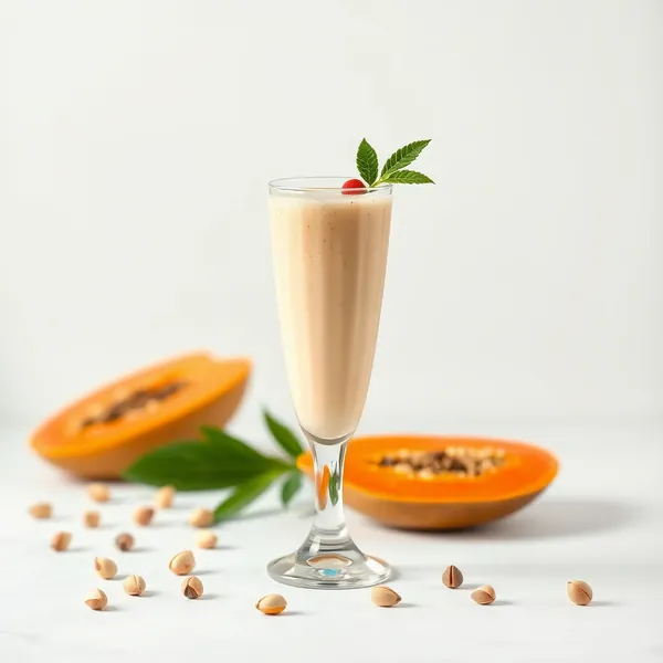 Smoothie Haut en Protéines de Papaye et Pistache