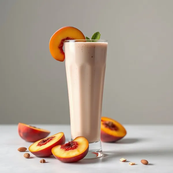 Batido Alto en Proteínas de Durazno, Almendra y Leche de Coco