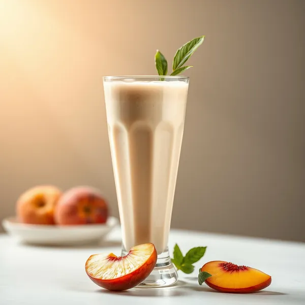 Smoothie Pêche et Lait de Chanvre Haute en Protéines