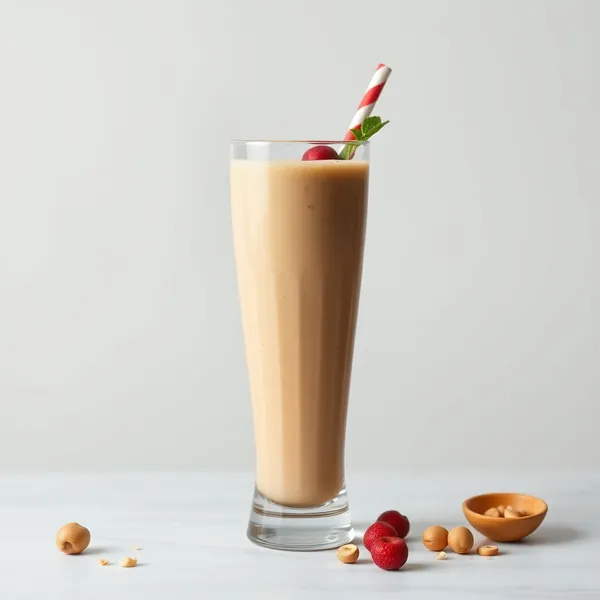 High Protein Peanut Butter Hazelnut Milk Smoothie