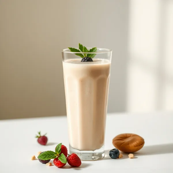High Protein Peanut Butter Kefir Milk Smoothie