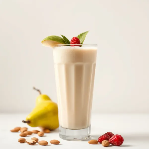 Batido Alto en Proteínas de Pera y Leche de Almendra