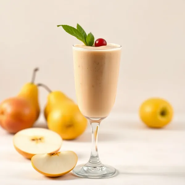High Protein Pear Apple Juice Smoothie