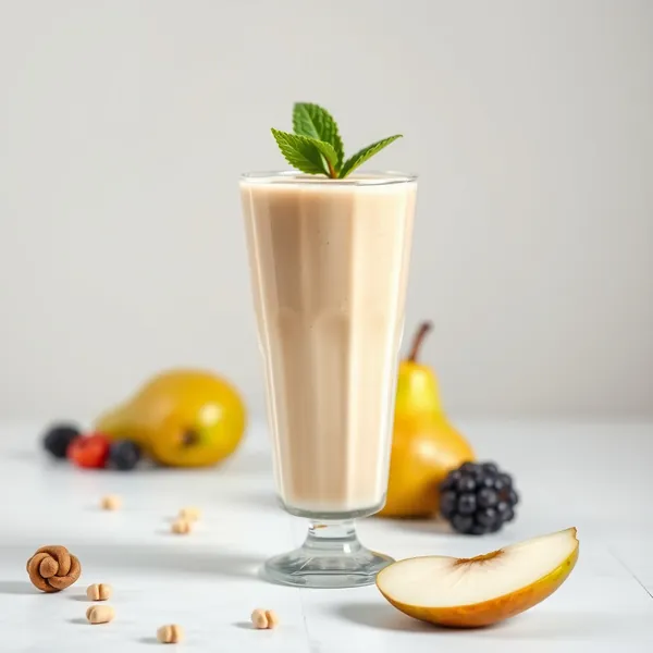 Batido Alto en Proteínas de Pera y Leche de Anacardo