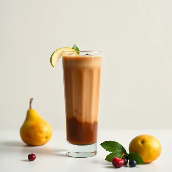High Protein Pear Cold Brew Coffee Smoothie
