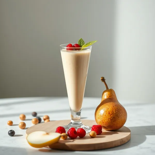High Protein Pear Hazelnut Milk Smoothie