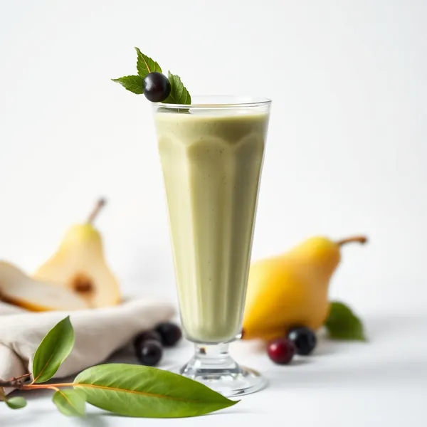 Hochprotein-Pfirsich-Matcha-Smoothie
