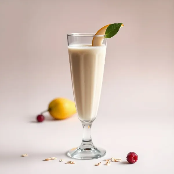 High Protein Pear Oat Milk Smoothie