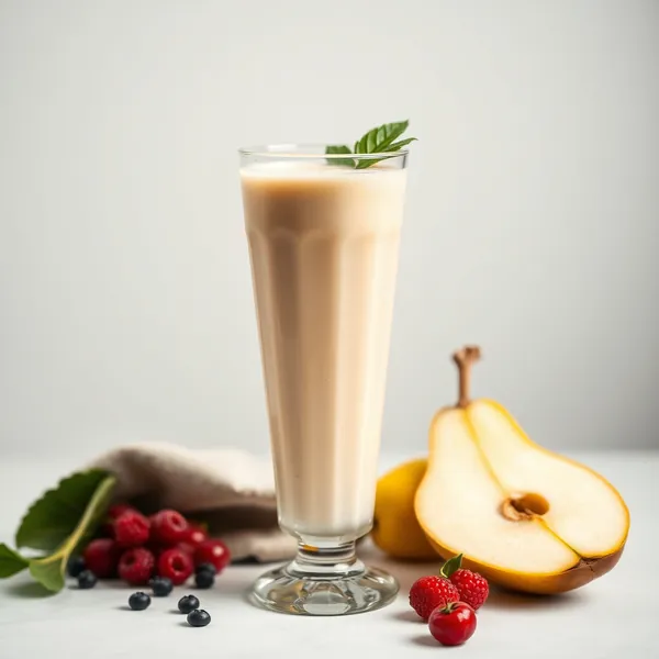 High Protein Pear Soy Milk Smoothie