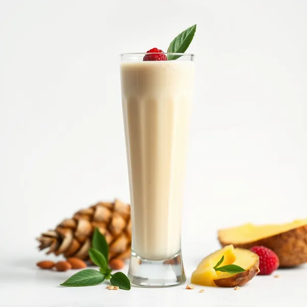 Batido Alto en Proteínas de Piña, Almendra y Leche de Coco