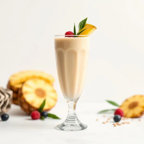 High Protein Pineapple Hemp Milk Smoothie
