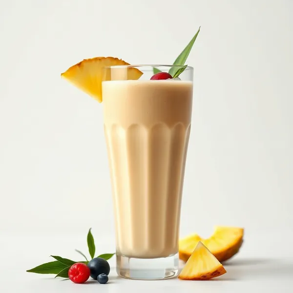 High Protein Pineapple Macadamia Milk Smoothie