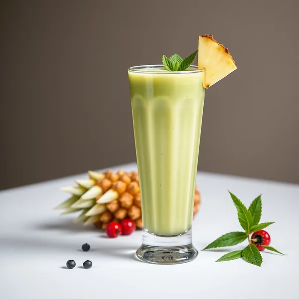 Smoothie Ananas et Matcha Haut en Protéines