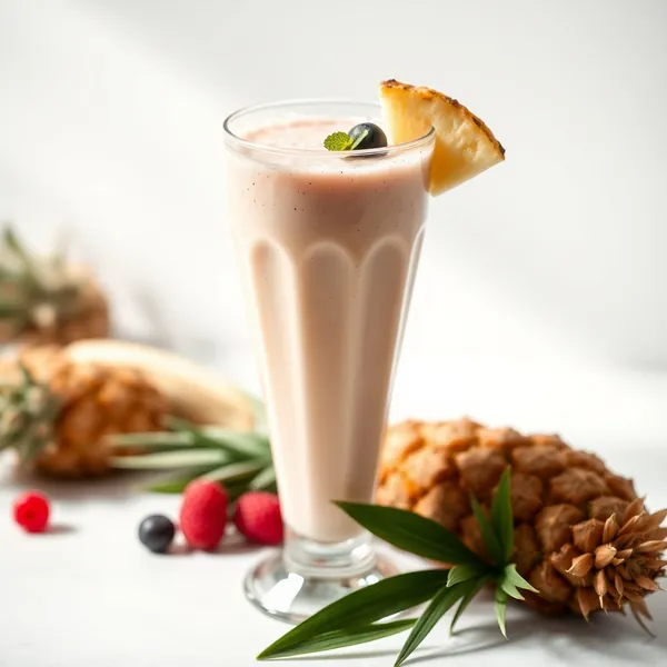 Smoothie de Abacaxi com Leite de Arroz e Alto Teor de Proteínas