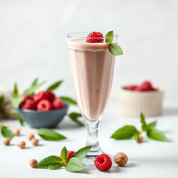Smoothie Haut en Protéines Framboise et Lait de Pistache