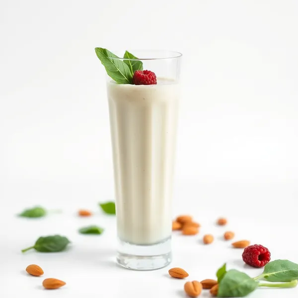 Smoothie Alto em Proteína de Espinafre, Amêndoa e Leite de Coco