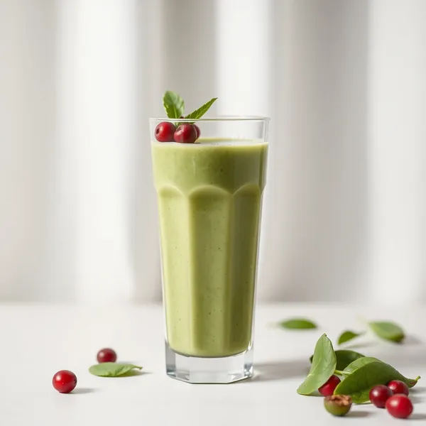 Smoothie aus Spinat und Erbsen mit hohem Proteingehalt