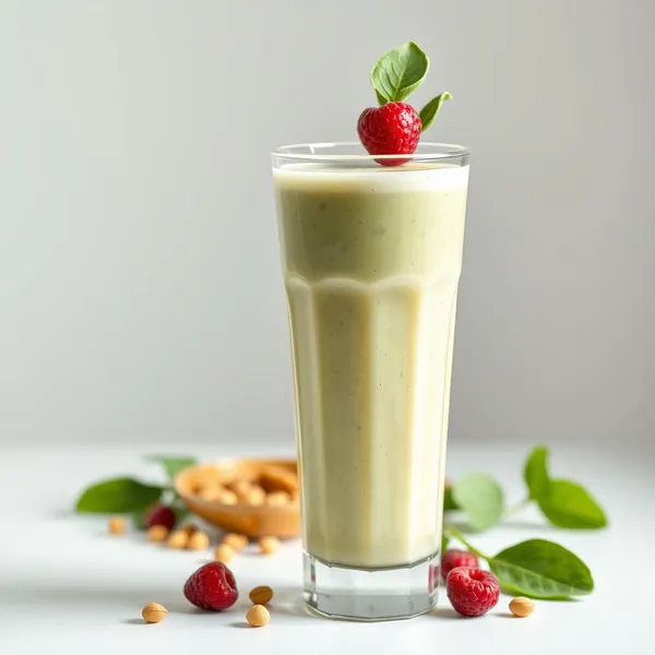 Smoothie mit Spinat und Pistazien Hoch in Protein