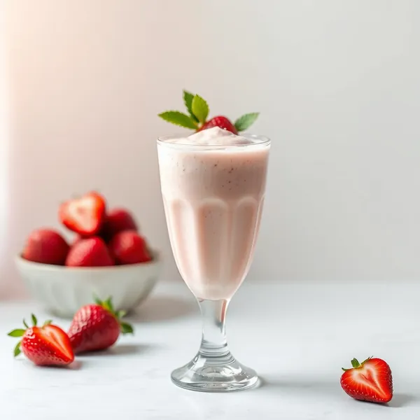 Smoothie Alto in Proteine con Kefir e Fragole