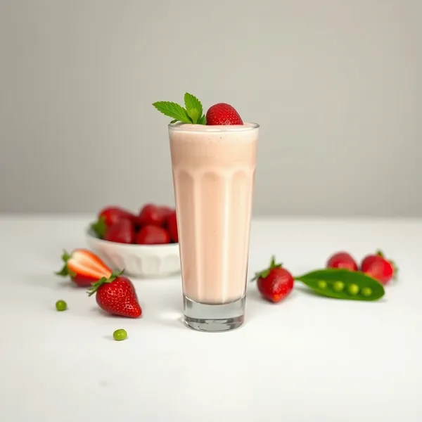 Frullato Alto in Proteine di Fragola e Latte di Piselli