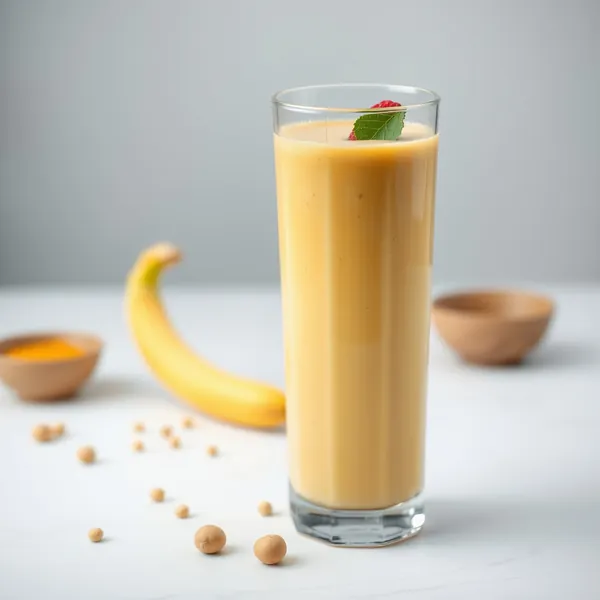 High Protein Turmeric Hazelnut Milk Smoothie