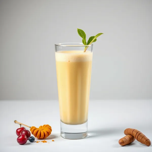Smoothie au Kéfir de Lait avec Haute Protéine et Curcuma