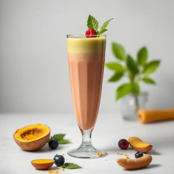 High Protein Turmeric Matcha Tea Smoothie