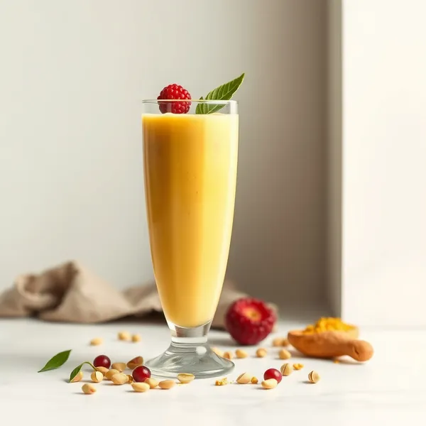 Smoothie al Latte di Pistacchio e Curcuma Alta in Proteine