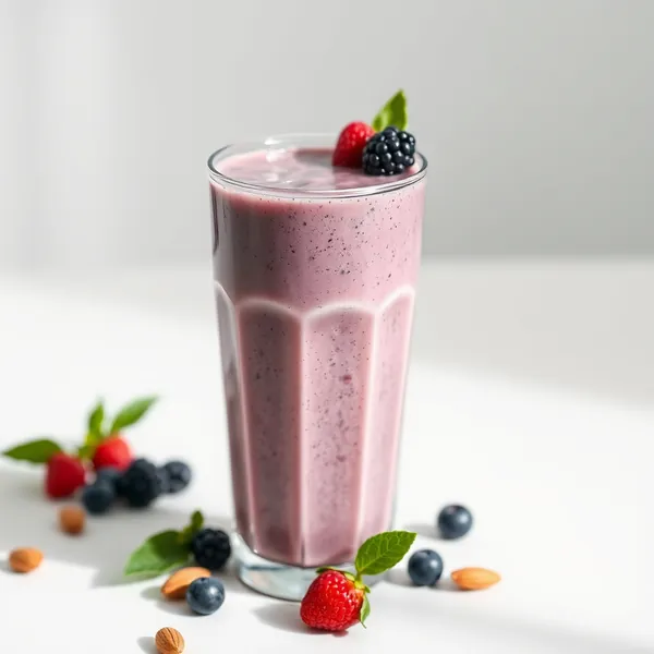 Smoothie Açaï et Lait d'Amandes Renforçant l'Immunité