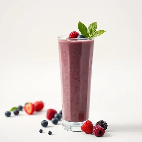 Smoothie de Açaí e Leite de Cânhamo que Impulsiona o Sistema Imunológico