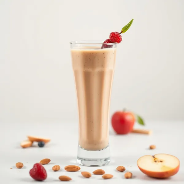 Smoothie de Manteiga de Amêndoa e Suco de Maçã para Reforçar o Sistema Imunológico