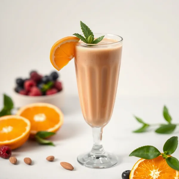 Smoothie de Manteiga de Amendoim e Suco de Laranja que Reforça o Sistema Imunológico