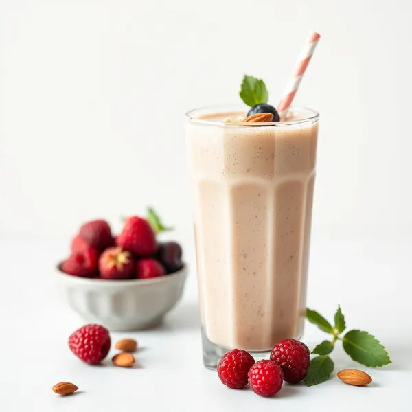 Smoothie de Manteiga de Amendoim e Leite de Arroz que Impulsiona o Sistema Imunológico