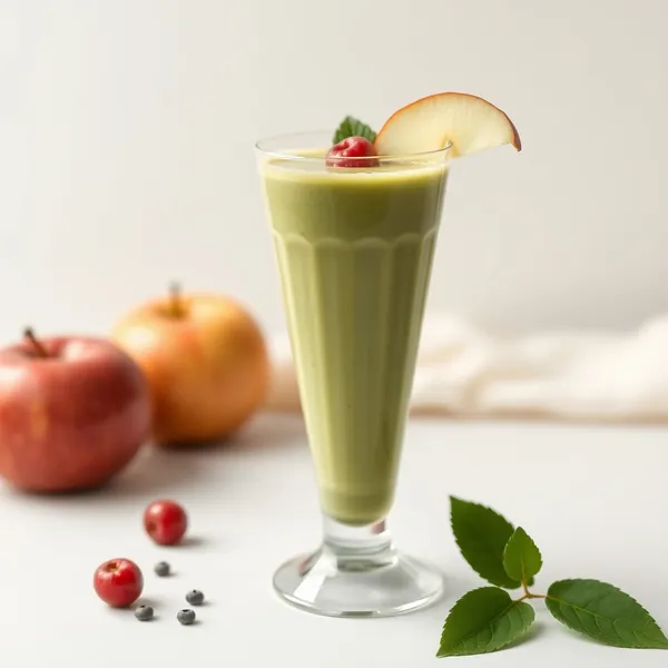 Smoothie di Mela e Matcha che Potenzia il Sistema Immunitario